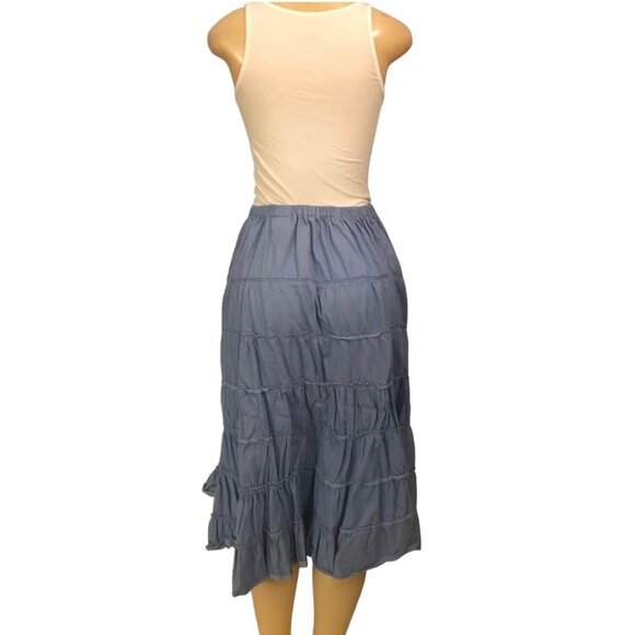 🔥5/$30 Metro Wear Sz M Maxi Skirt Light Blue - Picture 3 of 3